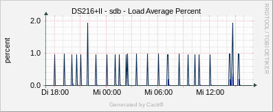 DS216+II - sdb Load Average %